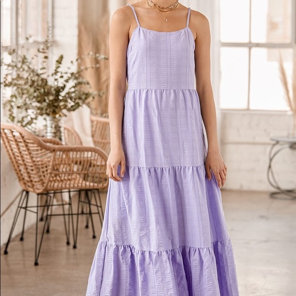Lulus Dresses & Skirts - *NEW* Lavender Sleeveless Tiered Maxi Dress